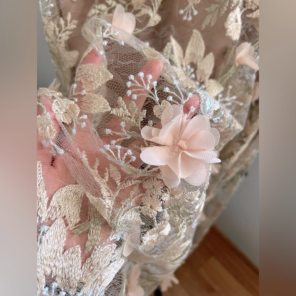 🪷🤍DRESS THE POPULATION SIDNEY A-LINE ANKLE GOWN🤍🪷 - Picture 9 of 14